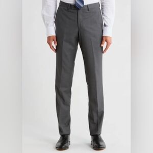 Ted Baker London Joey Pant Wool Flat Dress Pants Grey No Ordinary Joe Size 34R